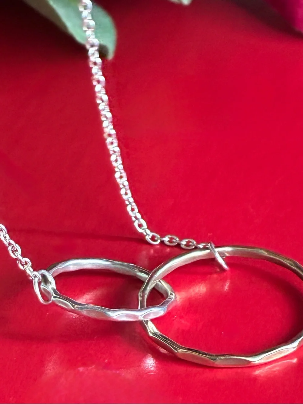 925 Interlocking Circle Silver Necklace - Elegant Women's Jewelry